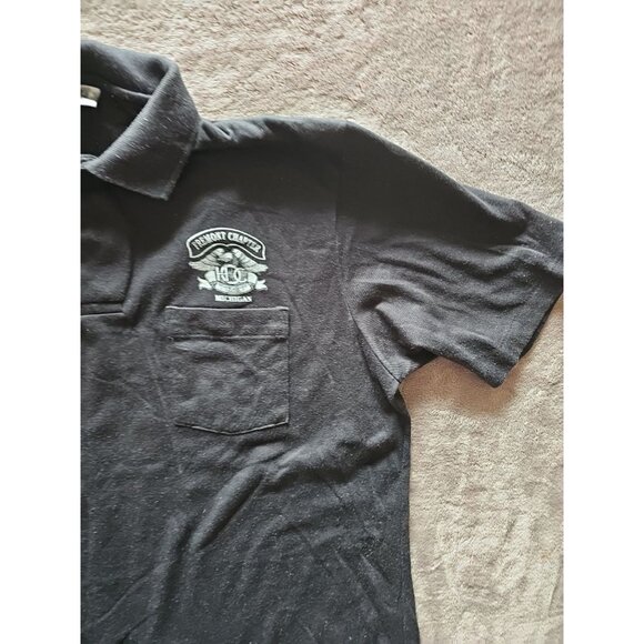 Harley Owners Group Fremont Chapter Polo Biker Shirt XL Black Crystal Springs - Picture 2 of 7